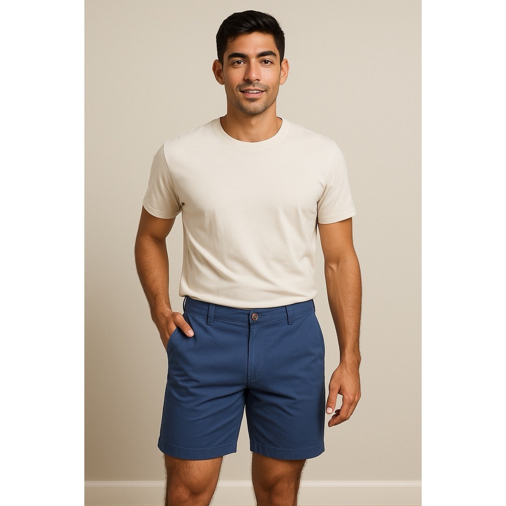 New Weatherproof Mens All Day Chino Shorts Sz 40 W4S588 Storm Blue 8.5" MSRP $55